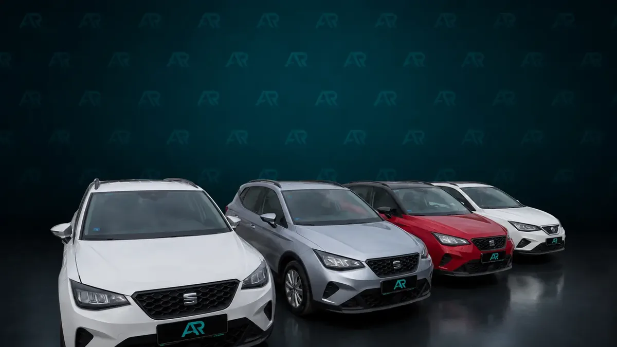 AR Rent a Car long-term fleet of SEAT vehicles in Sarajevo studio lineup