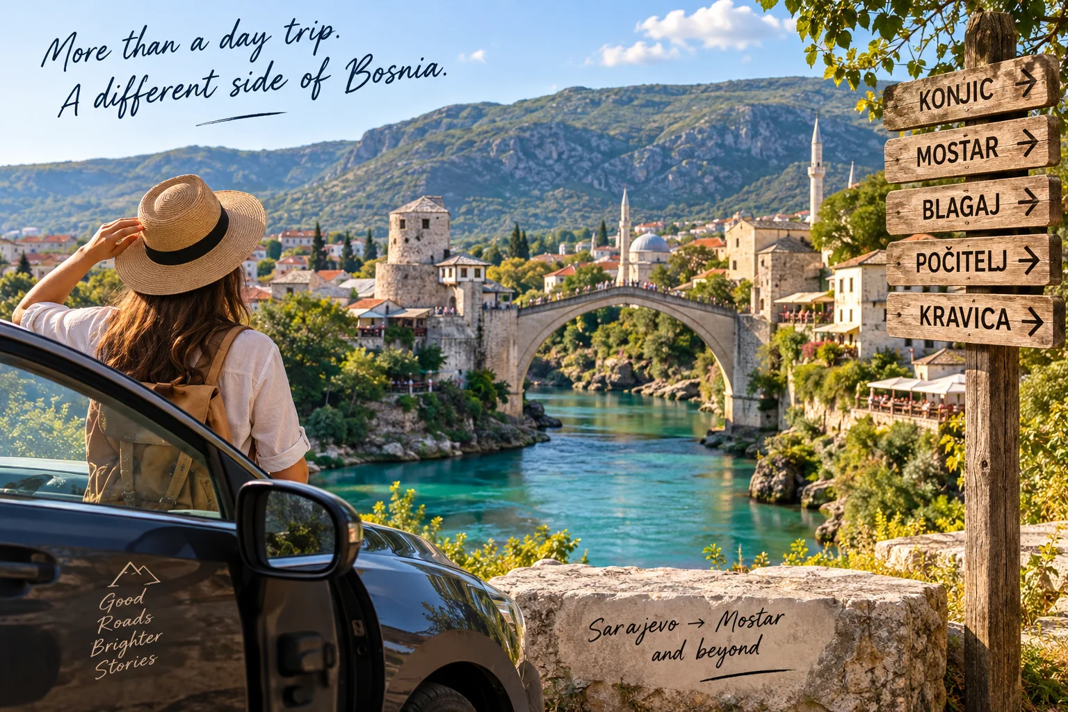 Sarajevo nach Mostar mit dem Mietwagen im September